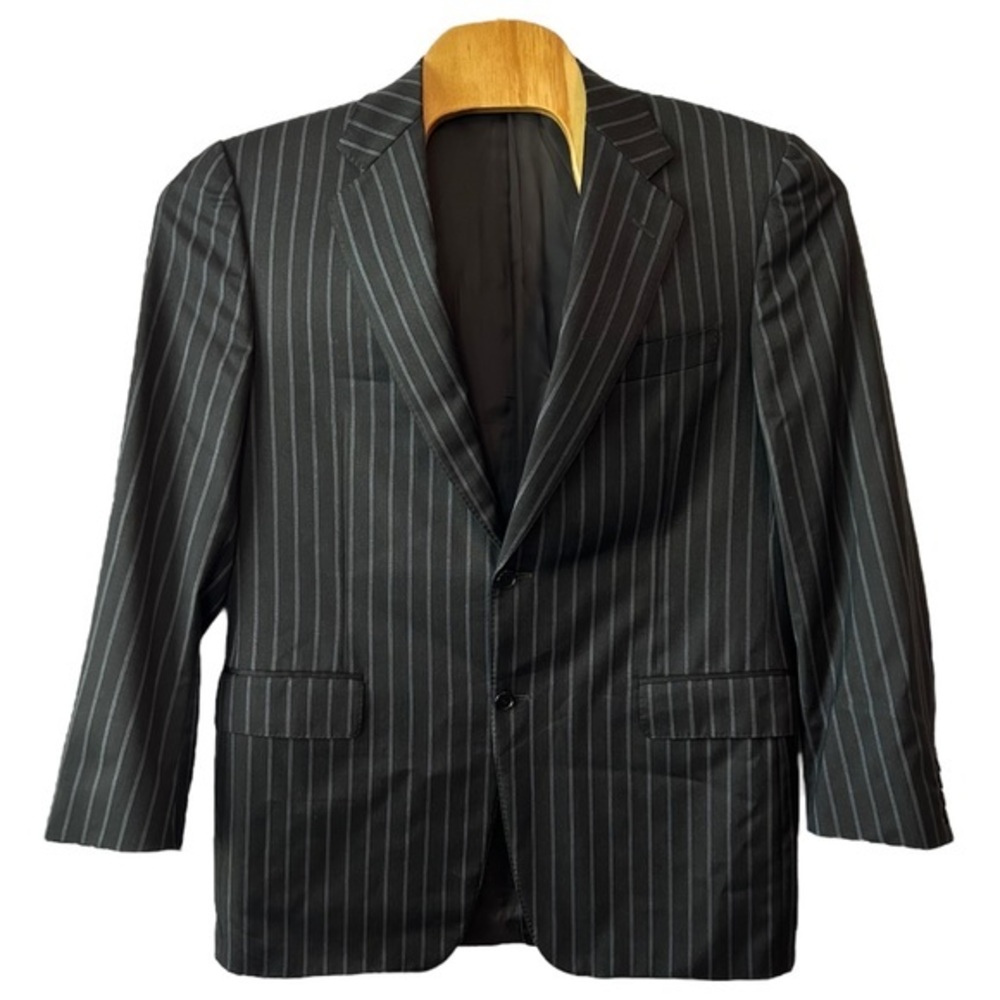 Canali 2 Button‎ Sports Coat Blazer IWS Super 120's Wool Pinstripe   Sz 50R